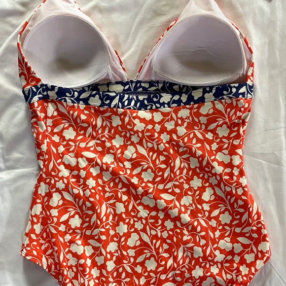 Boden Coral and Blue Swim Suit- US size 14 - Picture 2 of 3